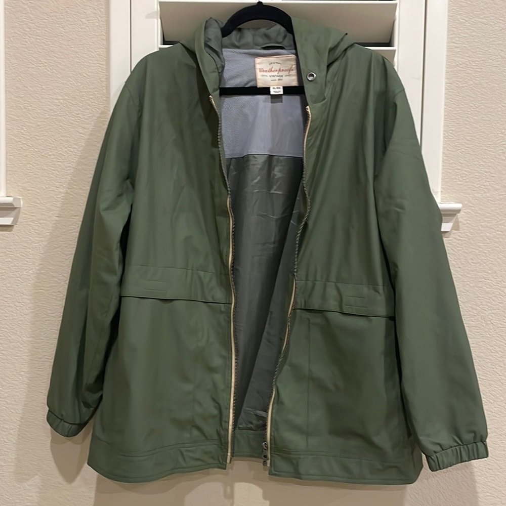 Weatherproof Vintage Rain Jacket Green XL
